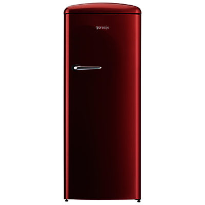 Gorenje ORB153 Freestanding Fridge, A+++ Energy Rating, Right-Hand Hinge, 60cm Wide Burgundy